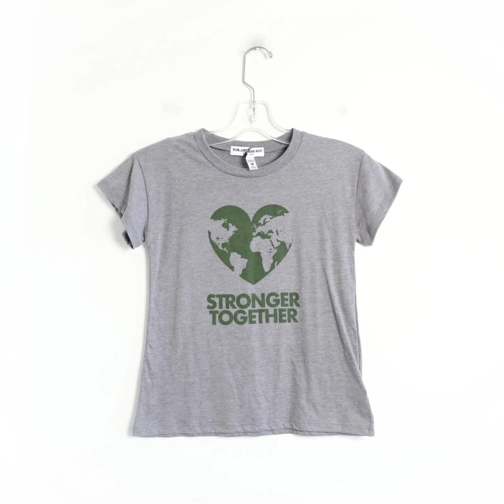 Suburban Riot youth M t-shirt graphic top children teens Stronger Together text
